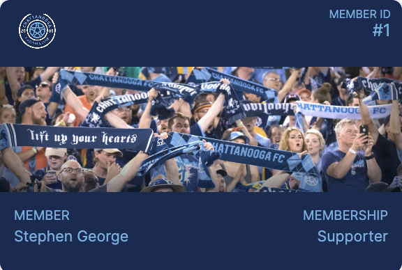 Chattanooga FC Supporter Pass — wallet card