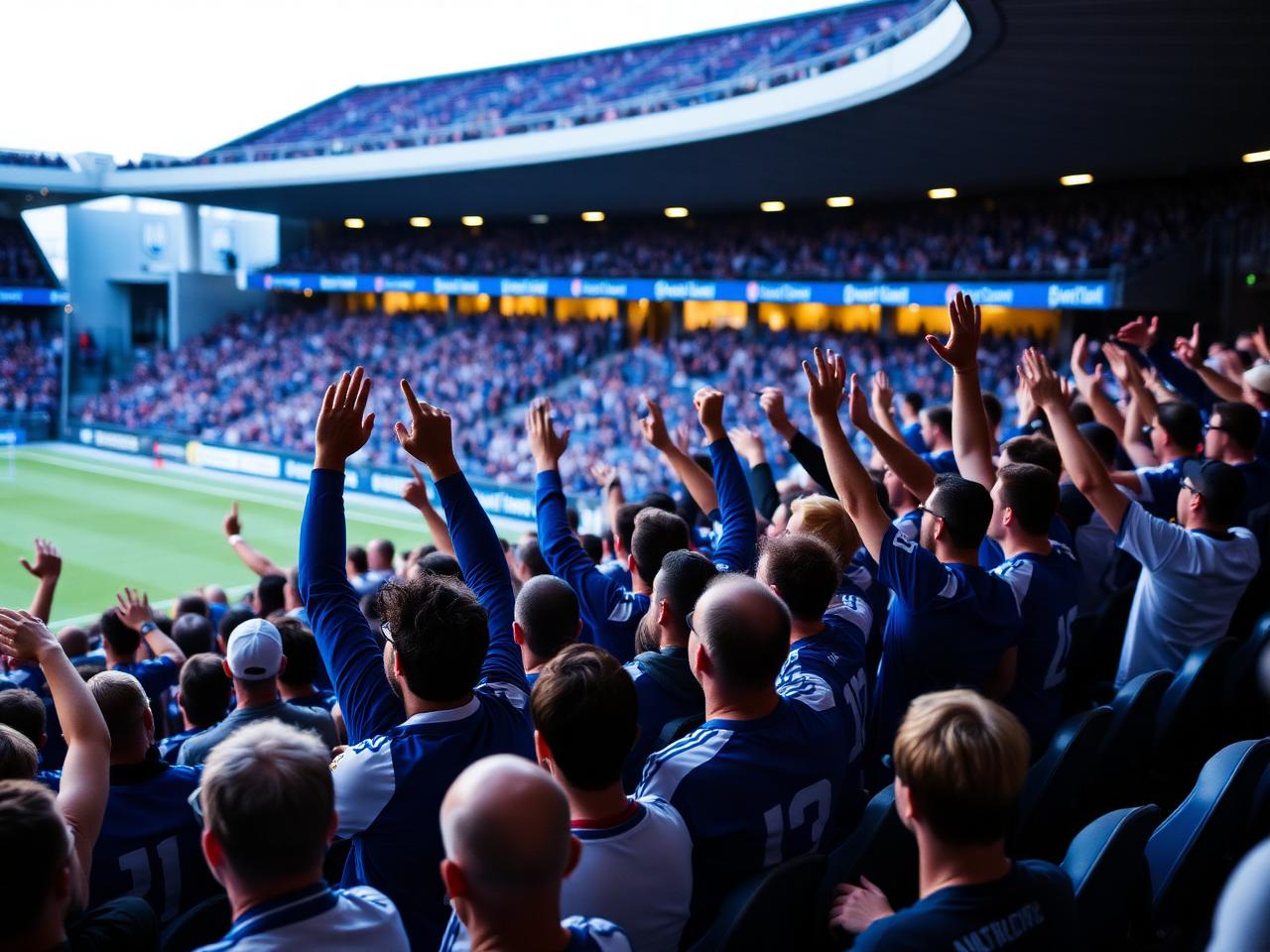 Chattanooga FC supporters celebrating in the stands